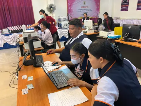 บรรยากาศการเรียน สาขาการท่องเที่ยวและโรงแรม ปวช.